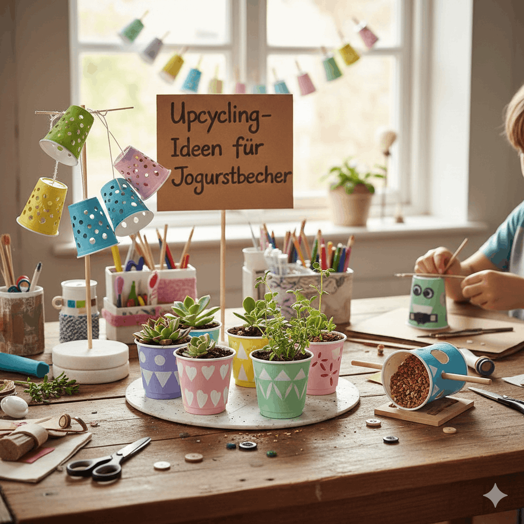 DIY basteln Upcycling-Ideen für Joghurtbecher – Kreativ & Nachhaltig