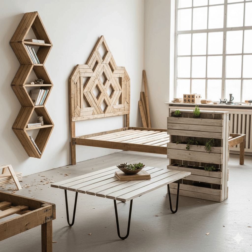 Upcycling Ideen für einen Lattenrost 2026 – Kreative DIY-Projekte aus alten Bettlatten