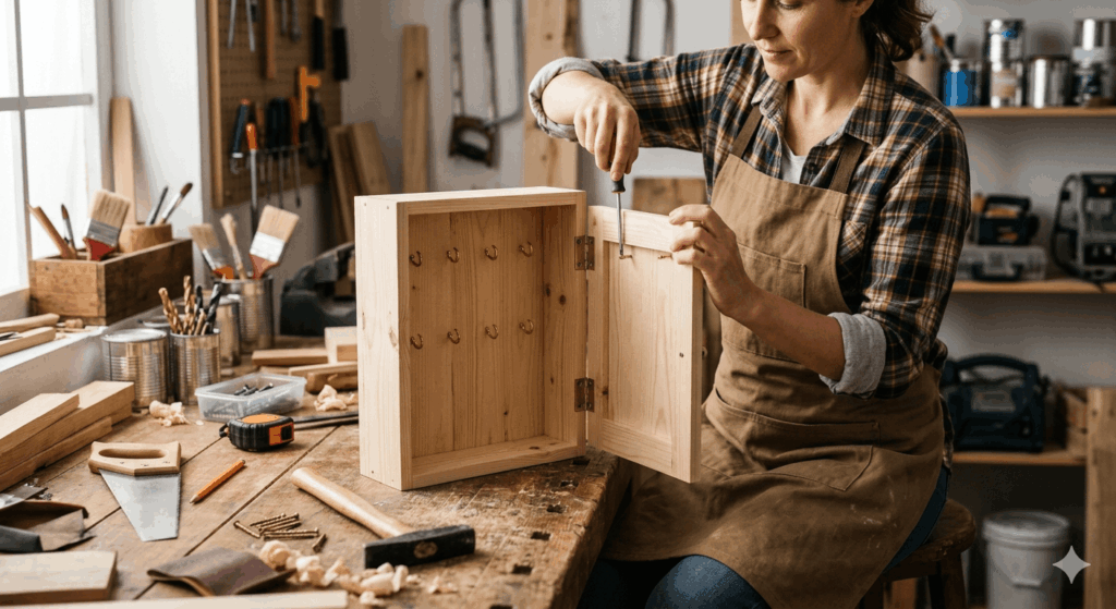 Schlüsselkasten selber bauen aus einem Bilderrahmen – Einfach & Stilvoll