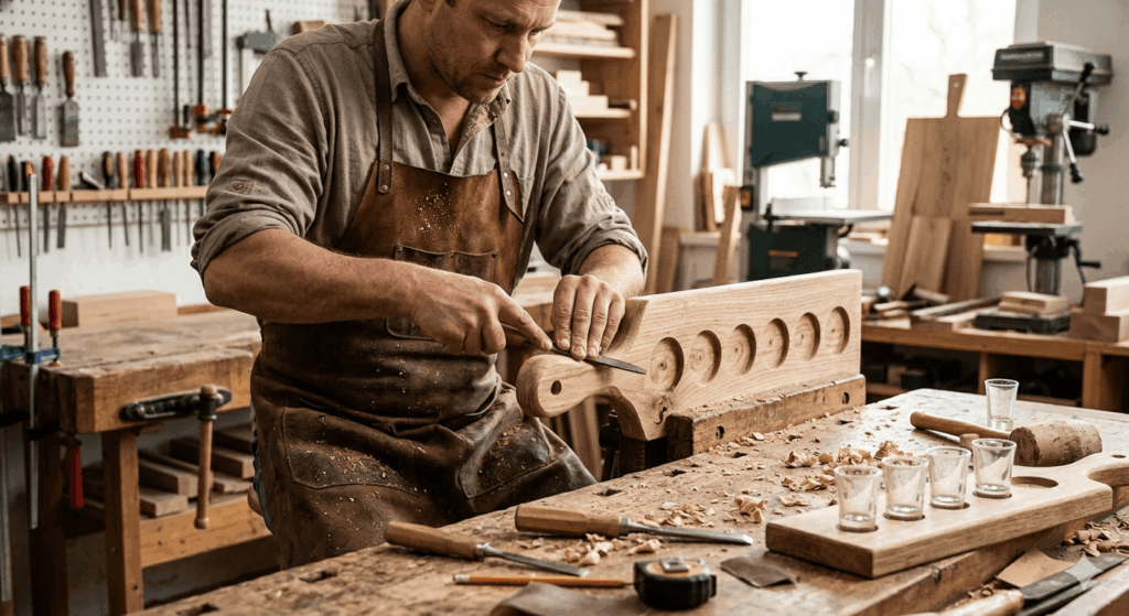 Schnapsbrett aus Holz selber machen – so geht’s!