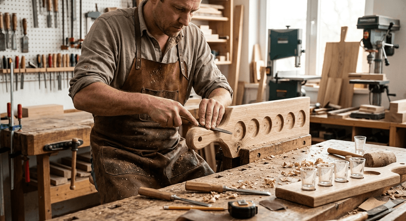 Schnapsbrett aus Holz selber machen – so geht’s!